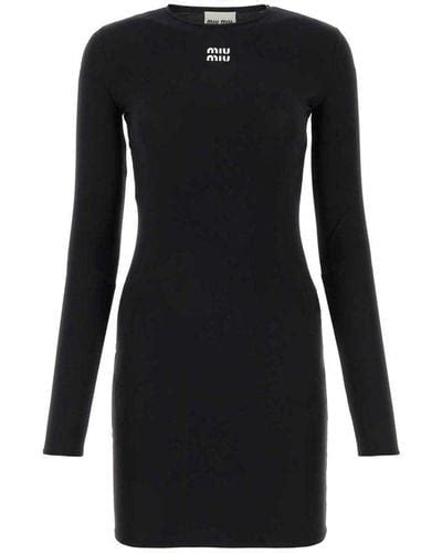 miu miu knit dress|miu black dress.